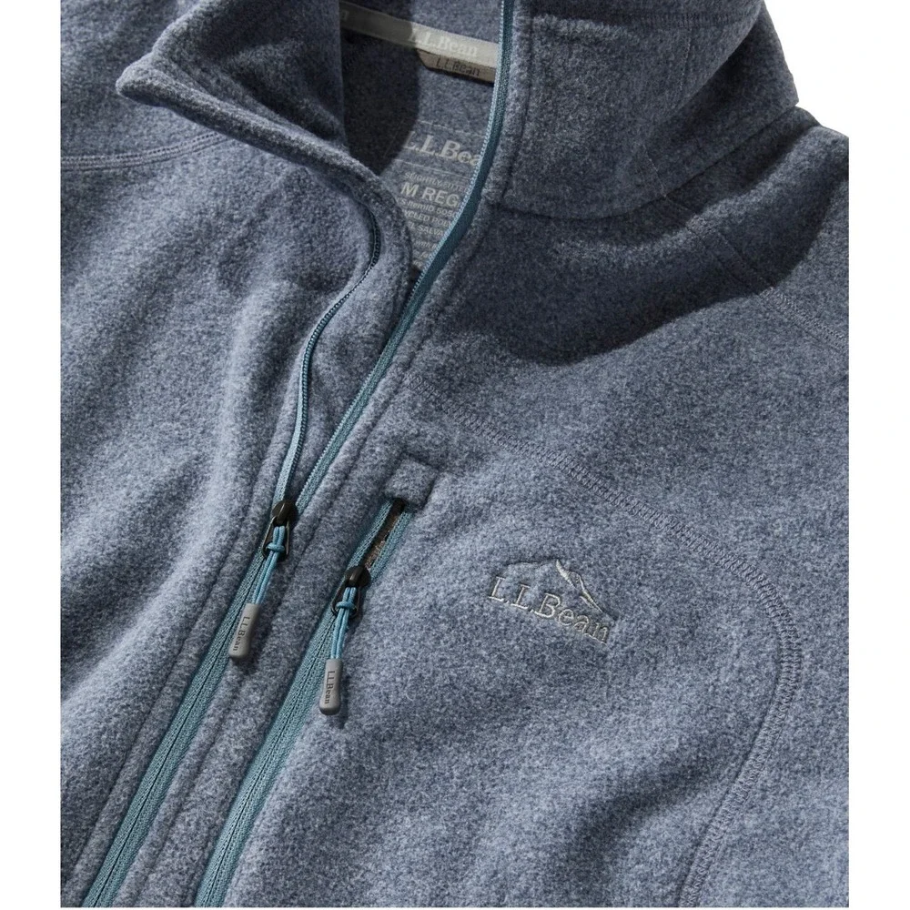LL‎ Bean Trail Fleece Quarter Zip Pullover Lightweight Sweater L Gray Outdoor